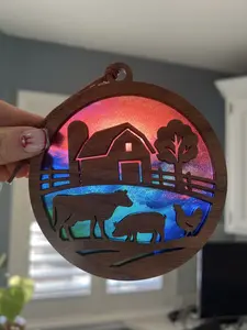 Farm Suncatcher for Sunny Window