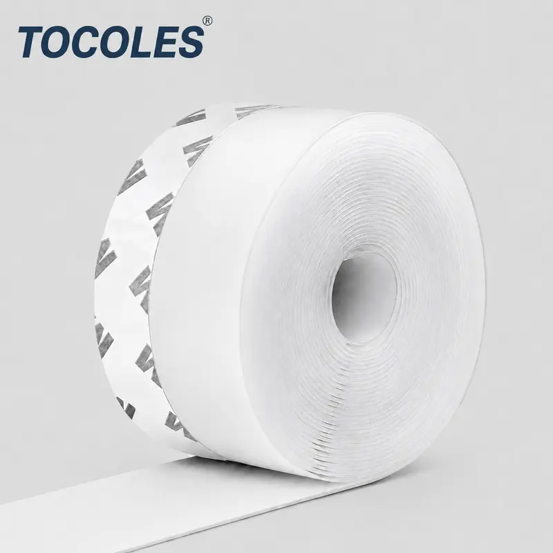 Adhesive Weather Stripping, 32.8Ft x 1.38in Draught Excluder Insulation Tape for Doors, Windows, Shower Sealing