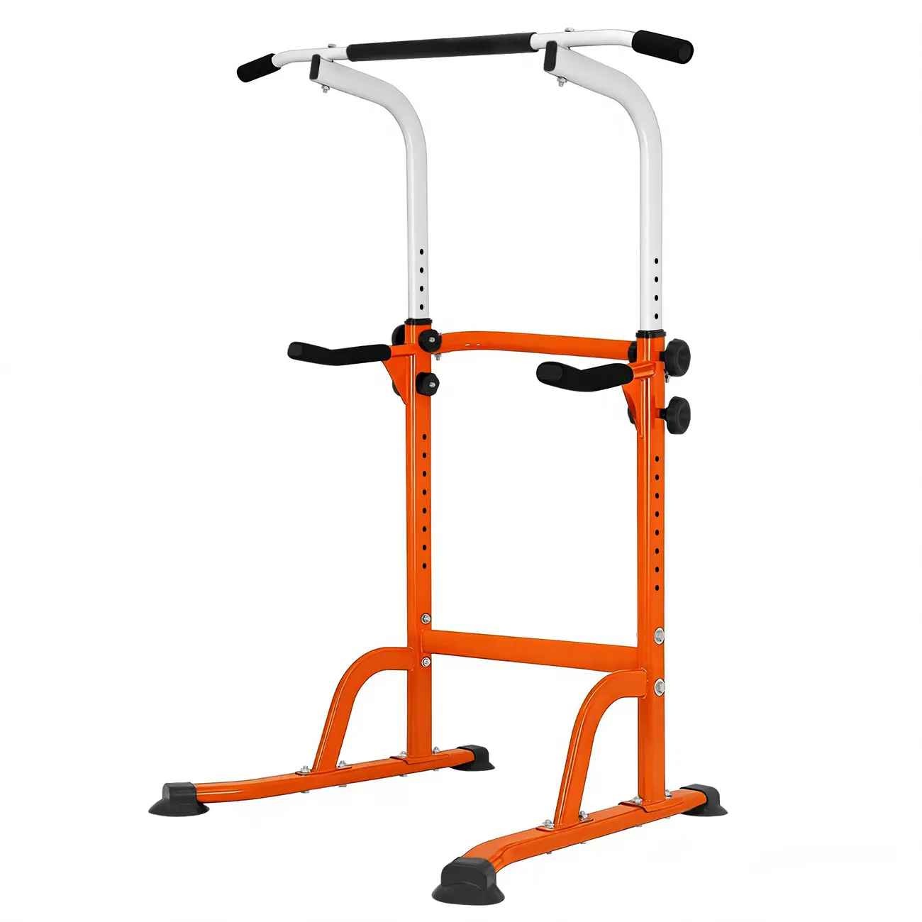 Unisex Heavy-Duty Power Tower Pull-Up Bar Station, Push-Up Board Included, Adjustable Functional Dip Stand, Stable Steel Triangular Base, 330LB High Capacity Home Gym Equipment for Adult Pull-Ups Strength Training