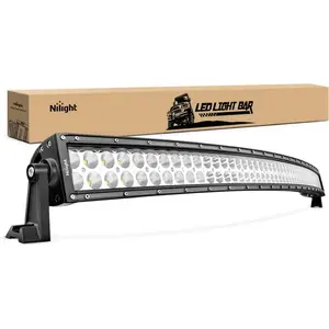 Nilight 50-in Curved LED Lightbar, 288W Driving Light Strip with 20100LM Spot-Flood Combo Beam, Off-Road Work Lamp for Pickup Trucks, SUVs Roof/Bumper