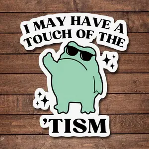 I may touch TISM's fun stickers, Funny stickers | Fun stickers for employees, managers, and colleagues | compartment decoration, leather gifts, or workplace motivational reminders | Waterproof and durable vinyl, suitable for any surface, Halloween