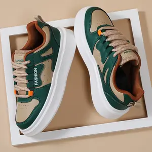 UYCEKK Men's Chunky Sneakers - Breathable Streetwear Shoes with Thick Cushioned EVA Sole, Chunky Low-Top Upper, Lace-Up Round Toe for Walking/Running - Suitable for Comfortable Year-Round Wear