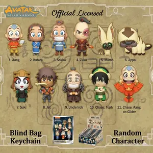 Avatar: the Last Airbender Official Keychain, Random Style, Random Character, Perfect Bag Accessory, Ideal Gift for Fans, Collectible Blind Box Surprise Design
