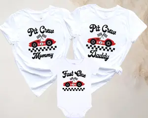 Fast One Pit Crew Birthday Shirt, Car Race Birthday Tee, Birthday Boy Shirt, Family First Birthday Party Shirts, Fast One 1st Birthday Shirt, Family Matching Shirts, Pit Crew Daddy Mommy Matching T-shirt
