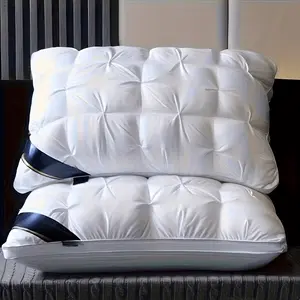 Standard Satin Texture Pillow with Absorption Pillow Inserts - Bed-Sofa Cushion, Soft Breathable, Zipper Closure, Machine Washable Contemporary Bedding, Ideal for Home Use, Christmas-Birthday Gifts