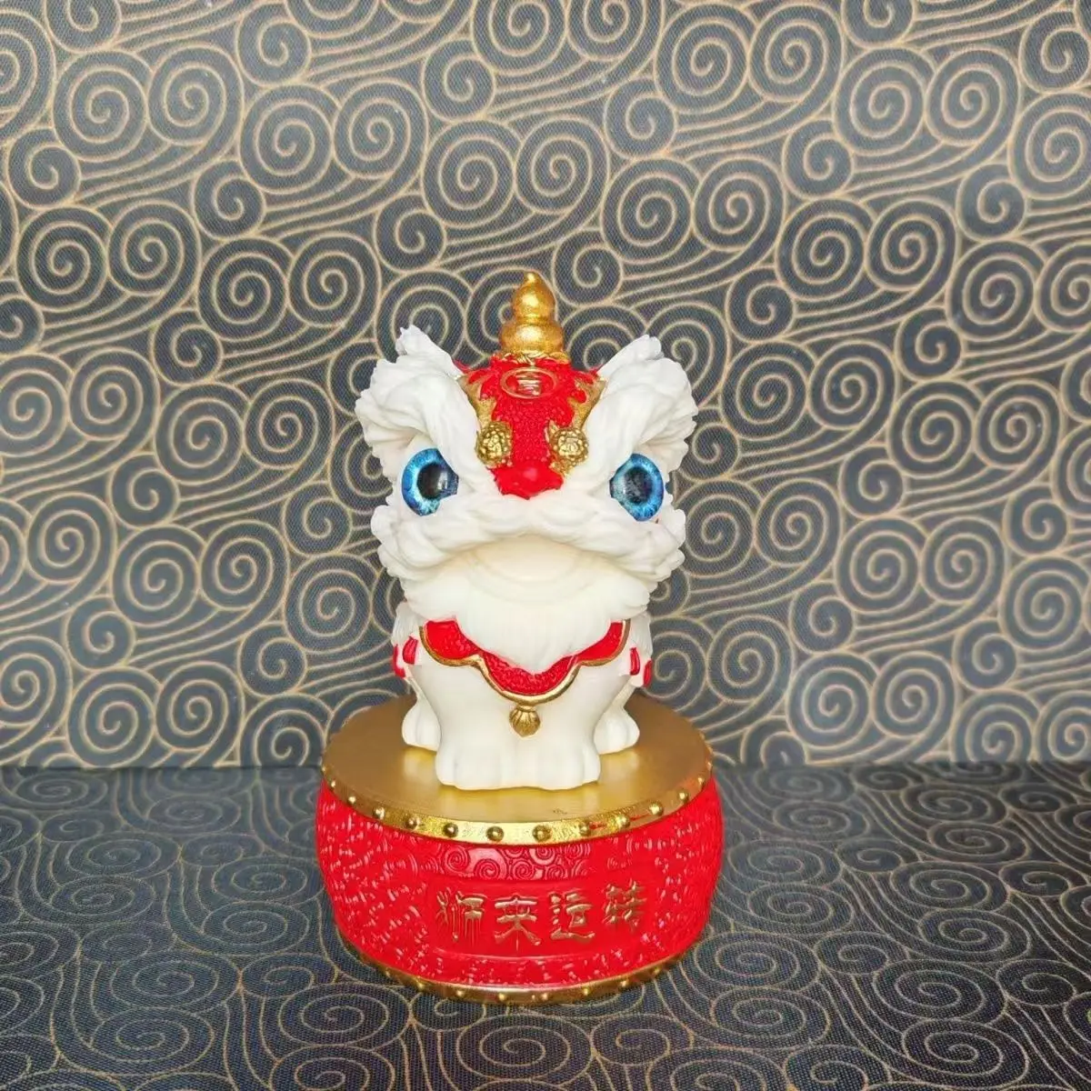 Stone Carved Lion Figurine - Rare Stone Collectible, Cultural Home Decor Item