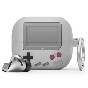 AW5 Hang Case for Galaxy Buds 3 and 3 Pro, Retro Gaming Console Design, Durable Shockproof Protective Cover, Premium Silicone Case Accessory [2 Colors]