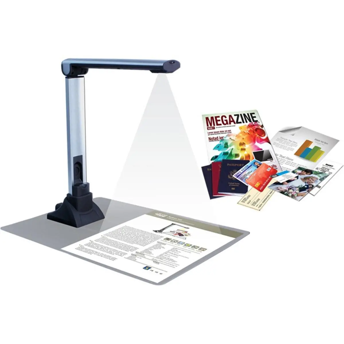 Adesso NUSCAN 500A Visual Presenter - 5-Megapixel Auto-Focus, Durable Office & Conference Video Device for Enhanced User Experience