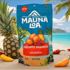 Mauna Loa Pineapple Habanero Macadamia Nuts – 7 oz (198g) | Dry Roasted Hawaiian Macadamias | Sweet & Spicy Tropical Snack | Gluten-Free | Made in Hawaii