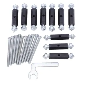 10Pcs 118 Type Wall Box Repair Tool, Alloy Steel Cassette Repair Device, Electrical Box Repair Support Rod, Socket Repair Support Rod 2.2 to 2.56In Adjustable for Dark Box(Black) fathersdaygift