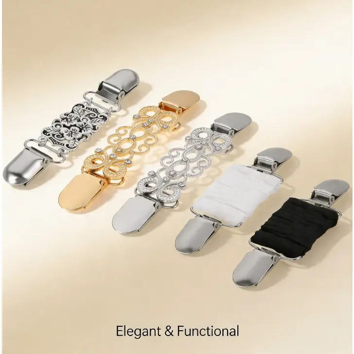 Retro Waist Cincher & Shirt Clip Set – 5-Piece Vintage Cinch Clips for Clothing Sweaters Shawls & Cardigans Classic Style Durable & Reliable gift love relaxation car key chain Large Automatic Curling Stick
