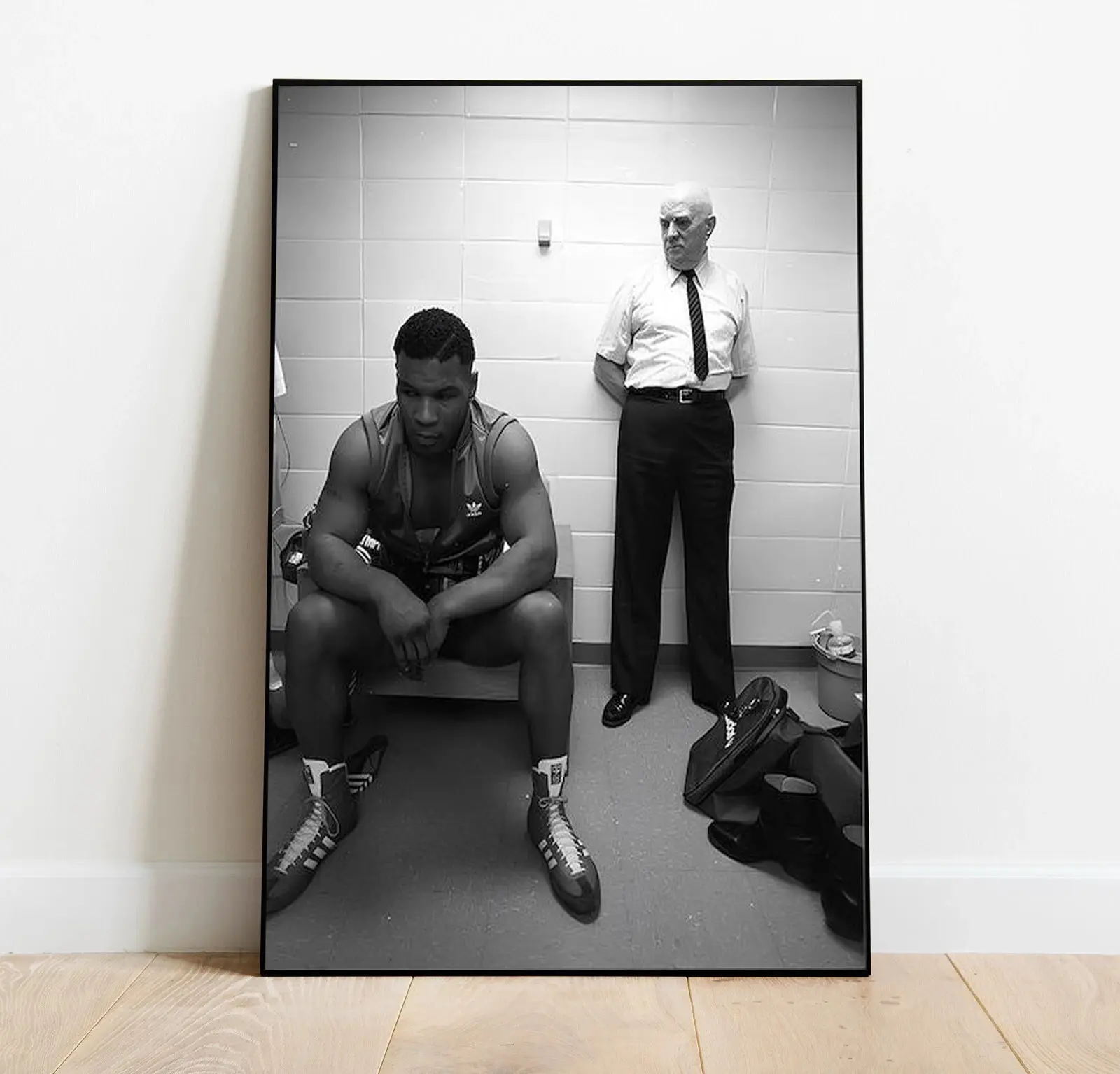 Mike Tyson Print, Black and White, Mike Tyson Poster Decor Glossy