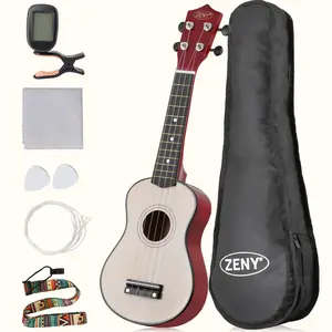 SUPERDEAL 21Inch Ukulele Kit Includes Extra String & Spare Picks Perfect for Beginners