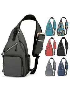 Lightweight Casual Crossbody Bag, Large Capacity Travel Shoulder Bag, Lightweight Travel Backpack, Ideal for Hiking and Walking, Safe Chest Bag, Zipper Chest Bag