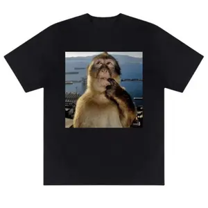 Monkey Thinking Meme Tshirt,Funny Meme Tshirt,Trending Tshirt,Full Size,Full Color - One Style Fits All - Modern Fit - Choose Your Fit Menswear Top.