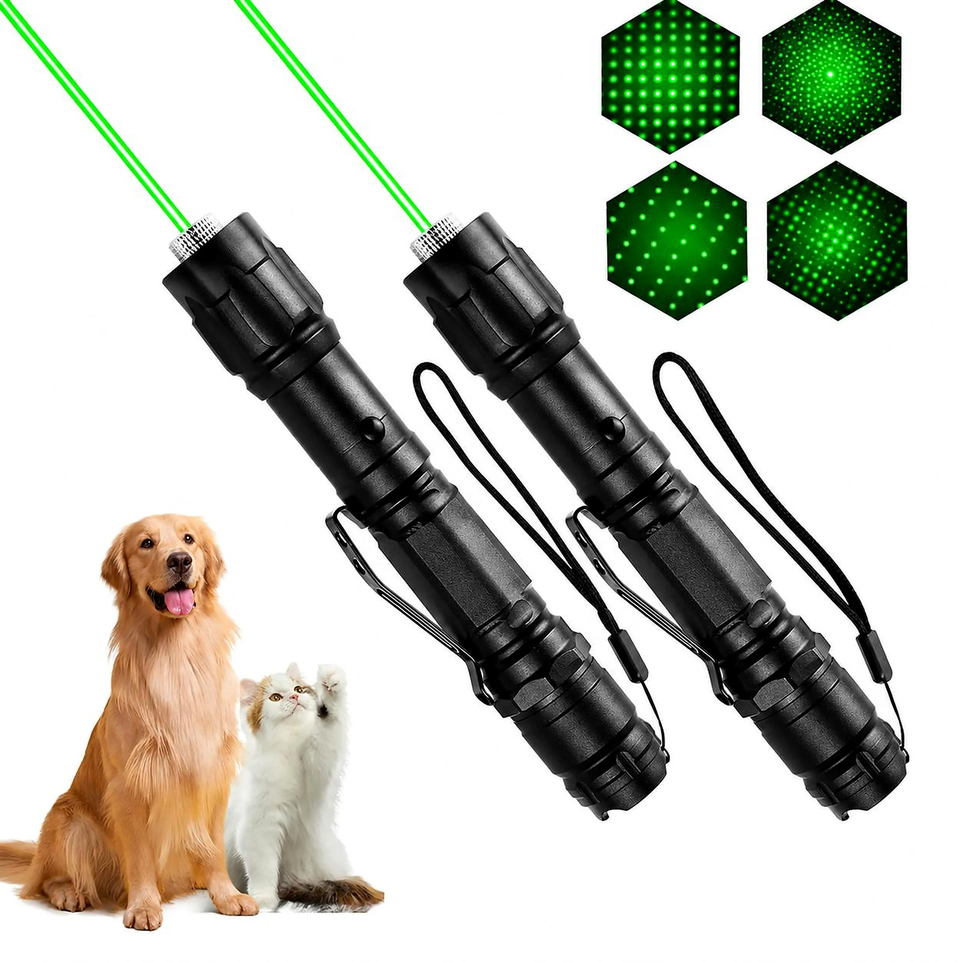 Batteries Built-in Rechargeable Green Laser Pen - Handheld Laser Pointer, Long Distance Range, Bright Visible, for Office, Construction, TV/Screen, Camping & Hiking (10K Favorites)