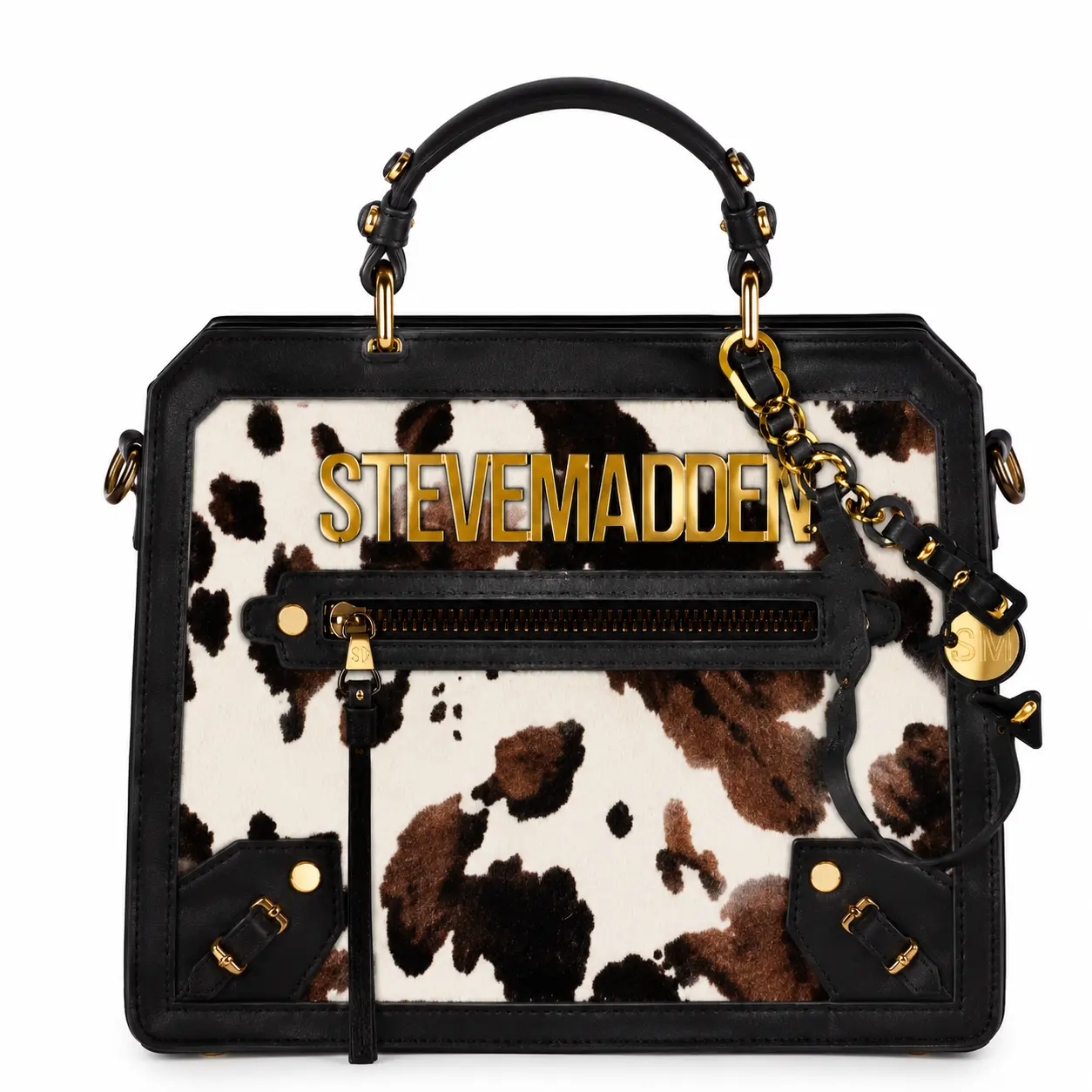 Steve Madden Womens Steve Madden EVELYN Logo Plaque Top Handle