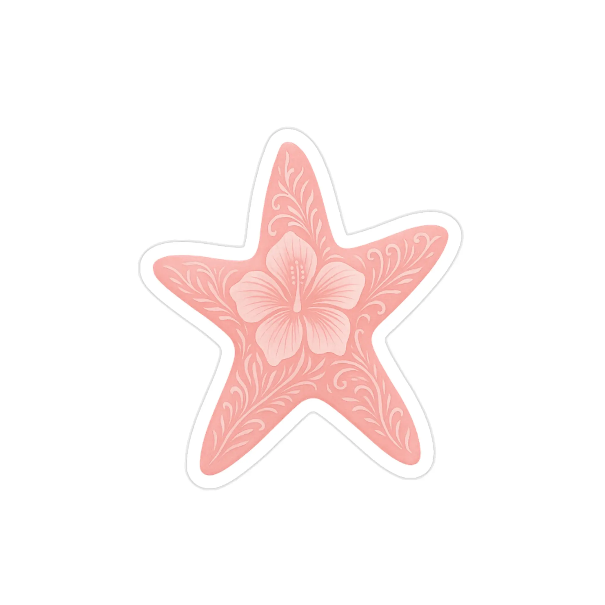 Floral Starfish Sticker