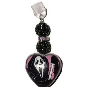 Ghostface Bling - Dust Plug Charm - Cellphone Smartphone Charm
