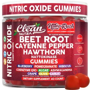 Clean Nutra Beet Root, Cayenne Pepper, Hawthorn, Nattokinase, CoQ10 & More for Nitric Oxide & Circulation Support Gummies – Nitro Rush