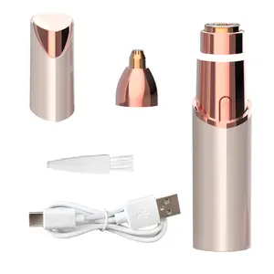 2-in-1 Face and Eyebrow Trimmer Portable USB Rechargeable  Pain-Free Precision Shaving Electric Eyebrow Trimmer  Lip Face and Body Hair Removal Tool  Women's Electric Shaver  Eyebrow Trimmer Mother's Day Gift facial hair remover