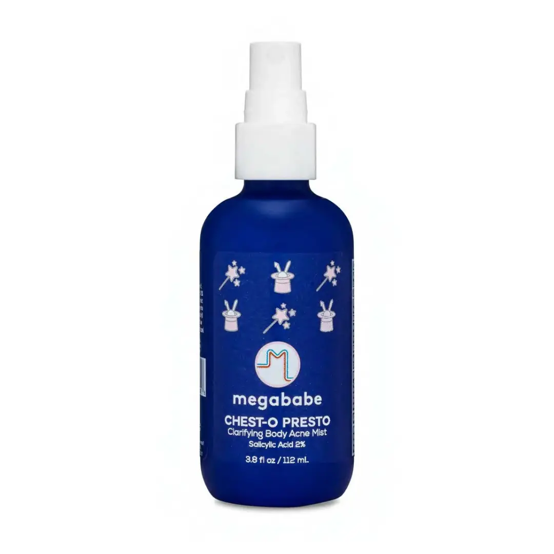 Megababe Chest-o Presto | Clarifying Body Acne Mist | Benzoyl Peroxide Free | 3.8 fl oz