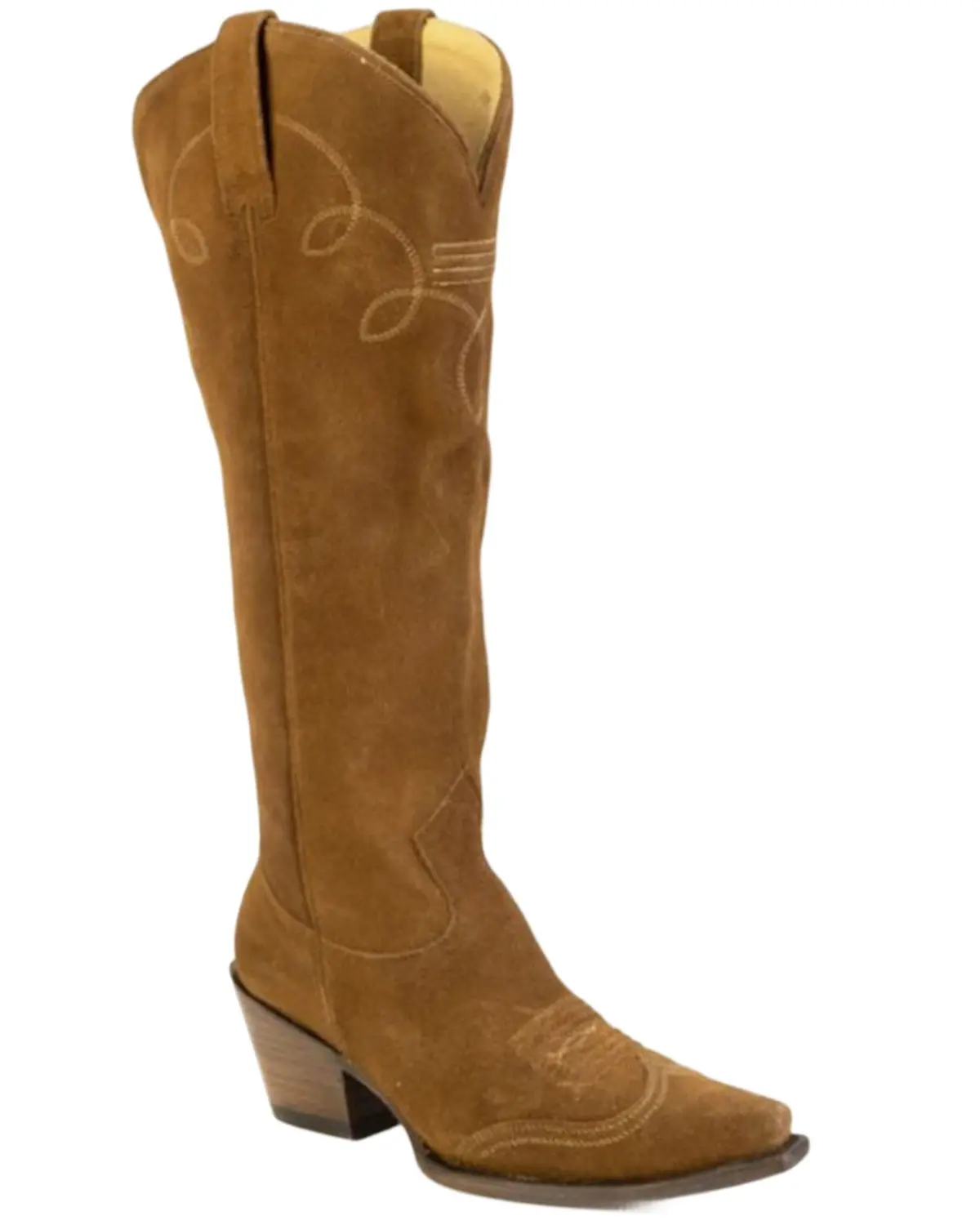 Stetson Women's Women'S Gemma Suede Tall Western Boot Snip Toe - 12-021-9105-1360 Br