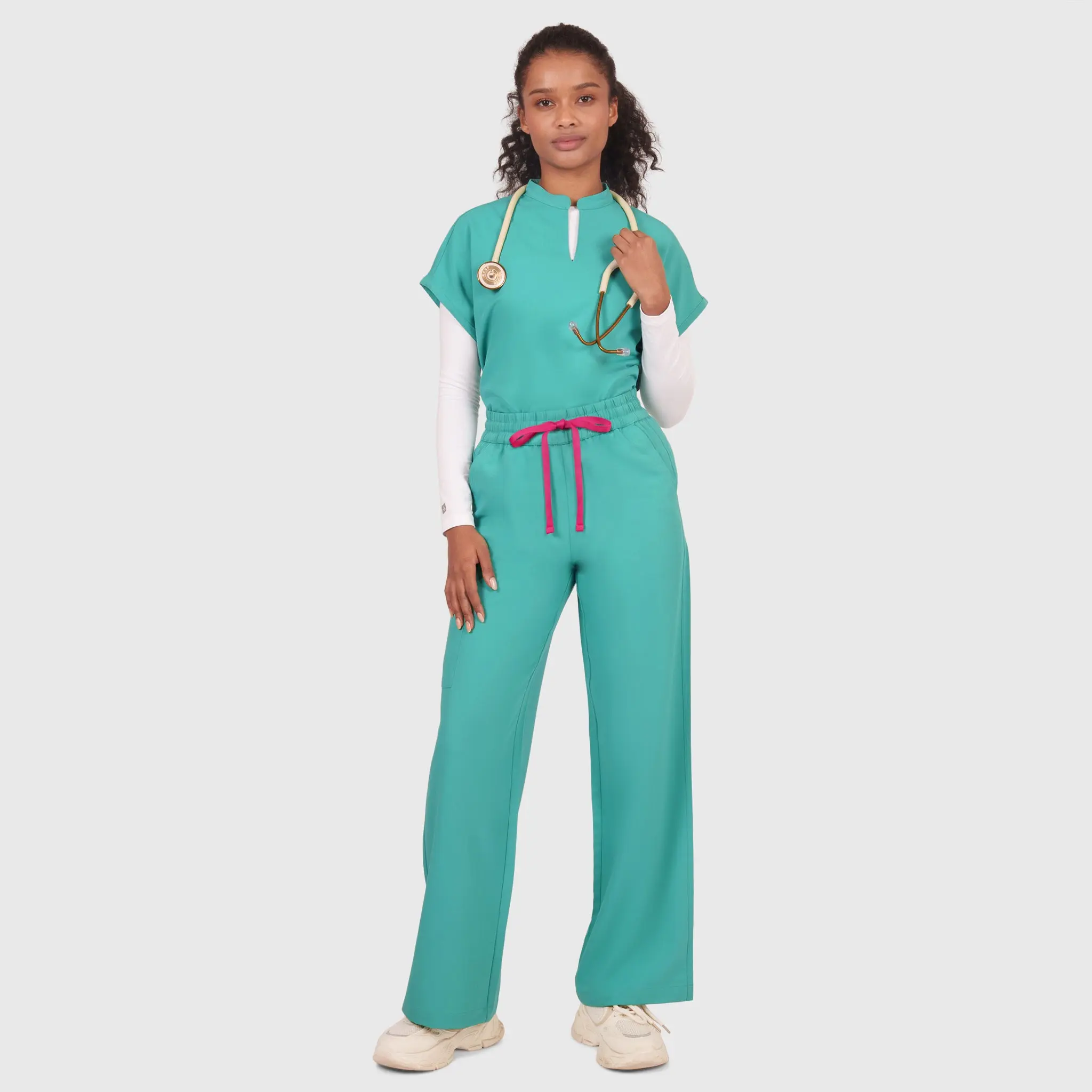 Elan High Waisted Wide-Leg Scrub Pant