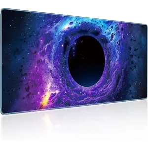 Mysterious Black Hole Cool Technology Style Gaming Mouse Pad, Superior Smooth Fabric & Non-Slip Base for Excellent Maneuverability & Maximum Stability, 24 x 14in XXL Gaming Mouse Pad