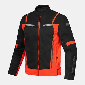 Tornado Mesh Summer Motorcycle Jacket / Black-Neon Red