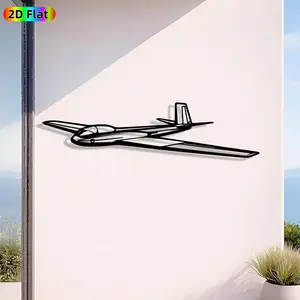 1pc Avant - Garde Glider Metal Wall Art, Avant - Garde Glider Statue Mural, Iron Craft, Perfect for Living Room, Lounge, Outdoor Space Decor, Artistic Metalwork, Silhouette Wall Decor, Christmas Decor, Ideal Gift for Trend Seekers