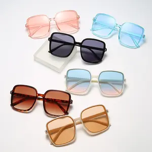 Women's 6pcs Vintage Square Frame Sunglasses, UV400 UV Protection Resin Eyewear, Casual Square Frames Sunglasses for Sports & Outdoor Use, Casual Sunglasses