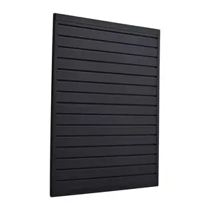 VEVOR Slat Wall Paneling,  4 x 4 ft, PVC Garage Slatwall with Modular Design, Black Slat Wall Easy-to-Install Adjustable Slatwall Panel with Coupling Structure & DIY Cutting, Fits for Storage & Display
