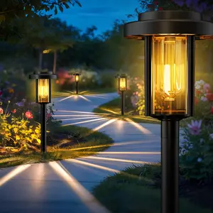 【Summervibes】Solar Garden Lights, Bright Outdoor Pathway Lights, IP65 Waterproof Auto On/Off, Long Lasting Lighting for Yard Walkway Driveway Lawn