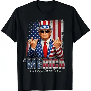 100% Cotton Trump 250th Birthday of America 250 Years 4th of July Trump Tee T-Shirt