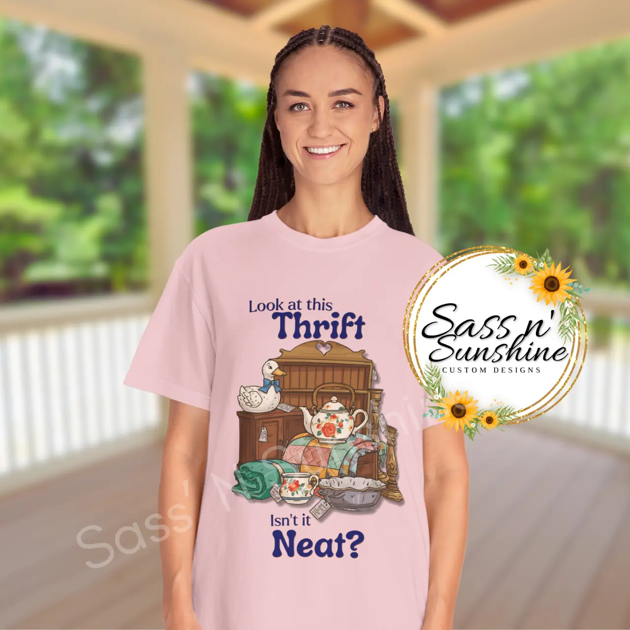 Thrift Finds Chest Illustration T-shirt | Vintage Flea Market Tee