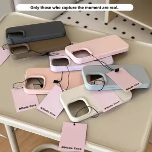 Original liquid silicone iPhone case in macaron colors, compatible with iPhone 17 Air / 17 / 16 / 15 / 14 / 11 / 13 / 12 Pro Max / Mini / XR / X / XS / 8 / 7 / 6 Plus, luxurious drop-resistant soft case, soft to the touch.