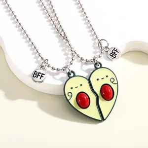 Women's Friendship Necklaces, 2 Pieces Magnetic Matching Necklaces for Best Friends Women Men Eternal Friendship Gifts Necklaces