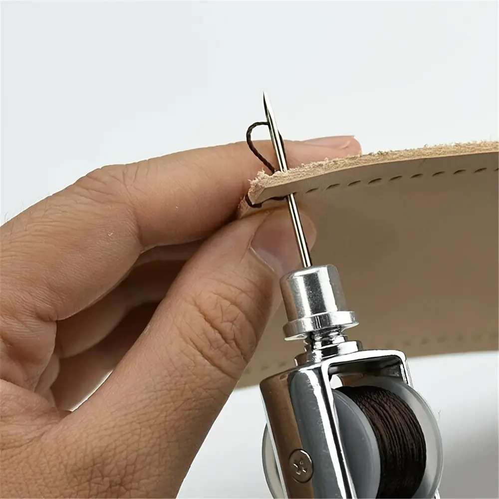 1 Set Leather Sewing Awl Kit, Portable Hand Sewing Machine, Handheld Sewing Machine, Leather Hand Stitcher, Quick Sewing Machine Sewing Tool, Hand Sewing Machine for Clothing, Suitable for DIY Craft Repair, Sewing Supplies Crafts, 1 Set with Needles