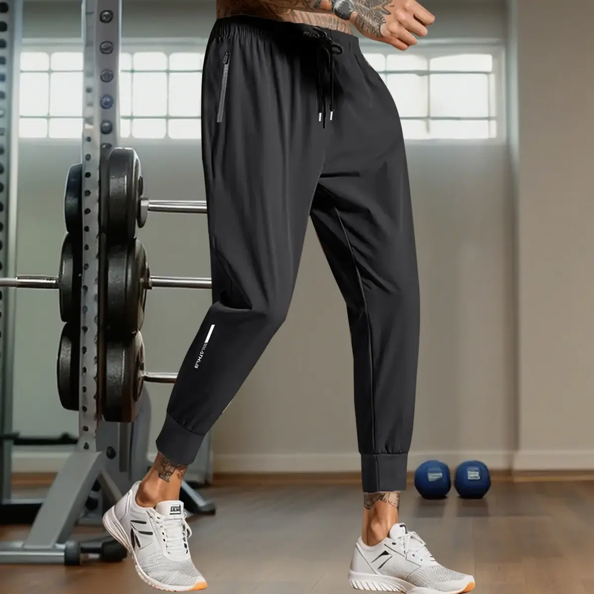 Men's trousers suitable for running, hiking, winter sports, adjustable comfortable pants, breathable men's everyday wear trousers, summer long trousers outdoor mens
