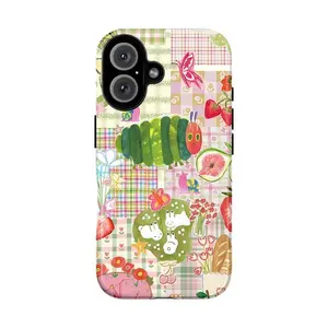 Spring - themed caterpillar phone case for use with iPhone 17 air 16 Pro max 15 plus 14 Pro 13/12/11/X/XR/XSMAX sublimation phone case compatible with Samsung Galaxy S25 ultra S24 plus S23 FE S22/S21 anti-yellowing aesthetic phone case cuteee breezy