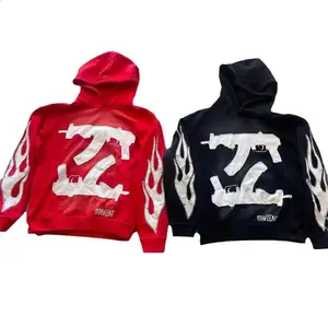 Imprint the uninhibited spirit of hip-hop into our DNA! Large gun patch and flames on the back symbolize burning passion and a fearless attitude. Symbolizes burning passion and a fearless attitude. Attitude Style # Personal Statement Sweatshirt