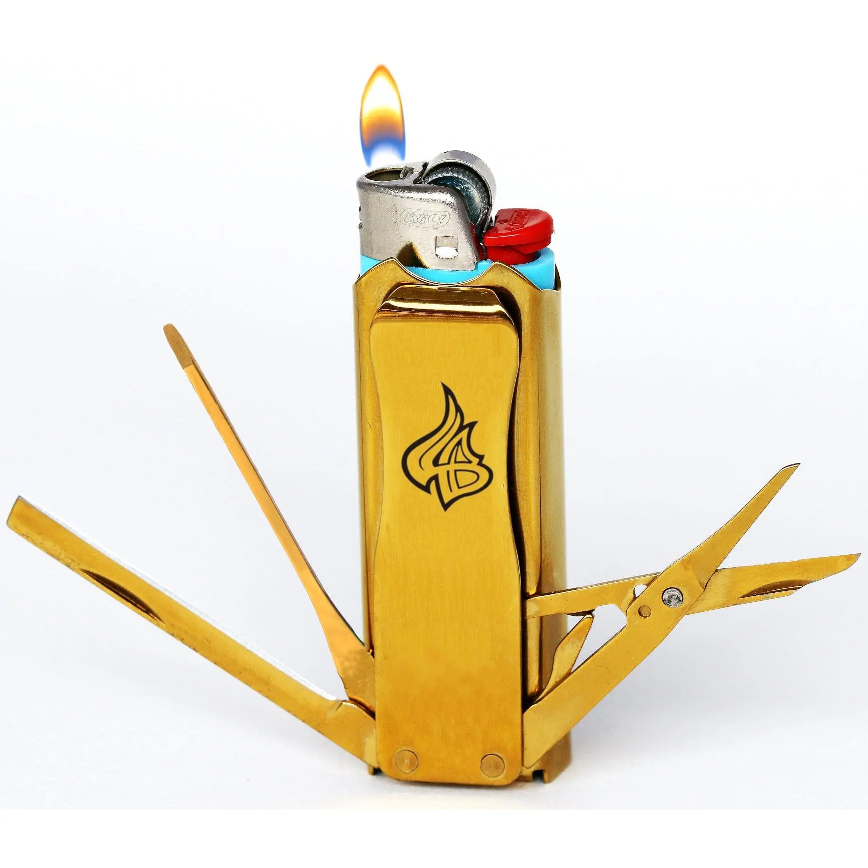 LighterBro® CLASSIC - Titanium Gold Icon Style