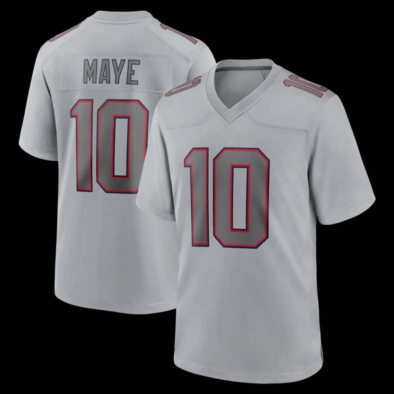 Unisex Football inspired by Maye 10 New England Atmosphere Fashion Game Jersey - Gray