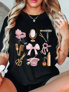 100% Cotton Hairstylist Hair Dresser Coquette Hair Hustler Aesthetic T-Shirt
