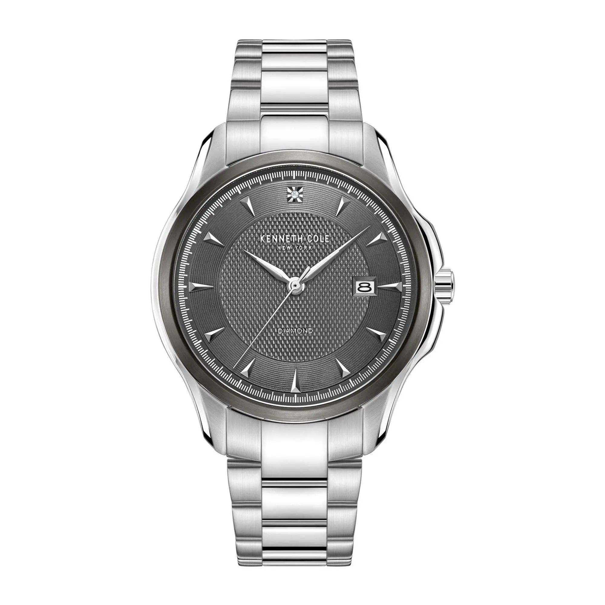 Kenneth Cole New York Men's Gray Dial Diamond A ccent Watch
