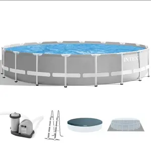Intex Prism Metal Frame Round Pool 18ft x 48in With Filter Pump