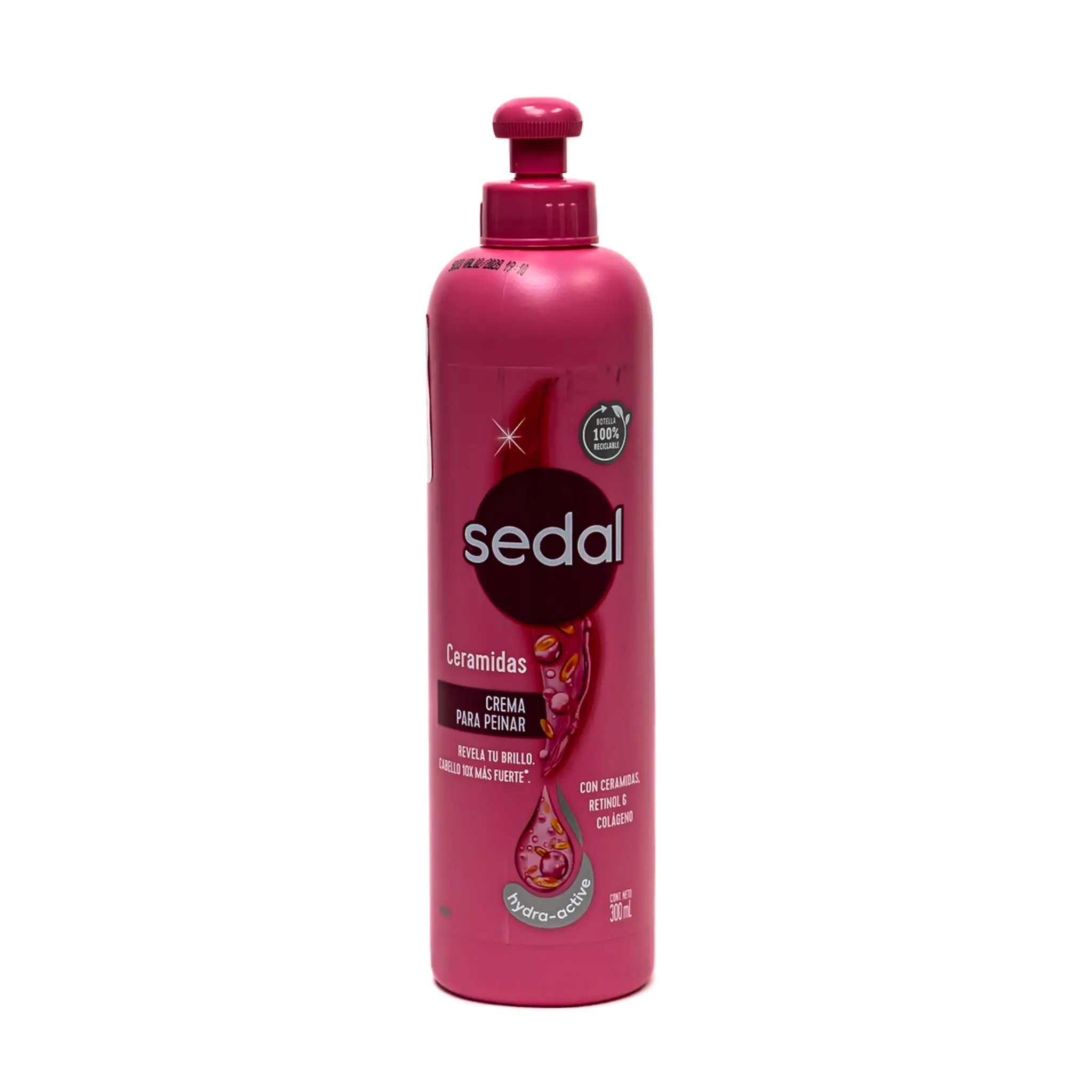 Sedal Ceramides Leave-In Styling Cream with Hydra-Active Technology, Anti-Frizz Formula for Dry Hair, Adds Shine & Strength, 300mL