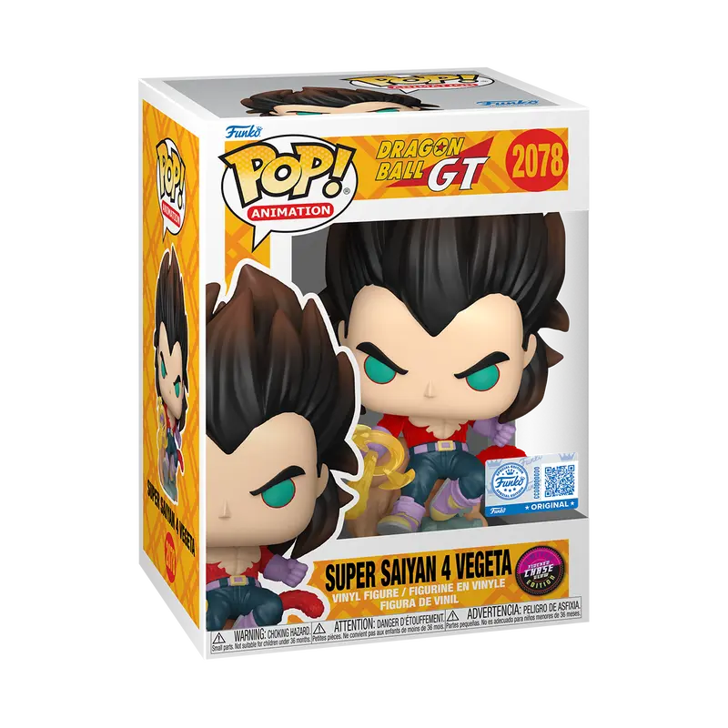 Funko Pop! Dragon Ball GT - Super Saiyan 4 Vegeta (Flocked) (Chalice Collectibles) (Chase) #2078 Exclusive Collectible Pop Vinyl Figure