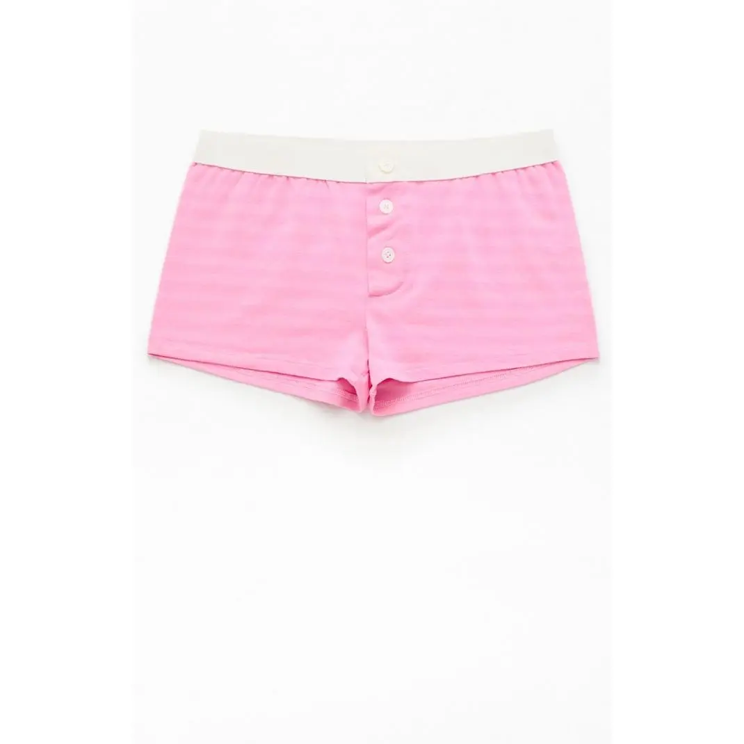 John Galt Women's PinkÂ Striped PajamaÂ Boyshorts